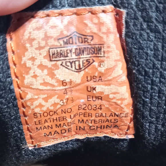 Harley-Davidson Woman's Black Leather Platform Heeled Boots Size 6.5 - Picture 10 of 11